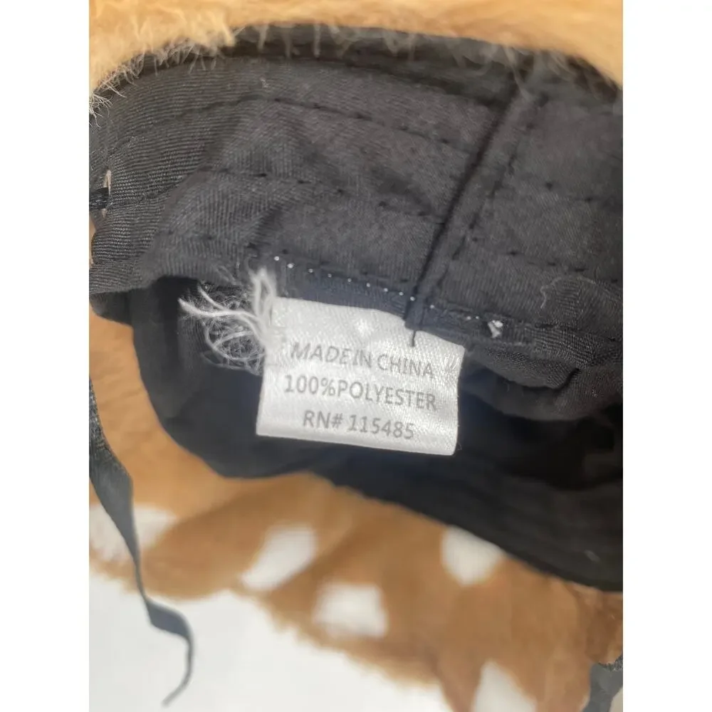 Furry Bucket Hat Cute Reindeer Antlers Fluffy Winter Warmer Cap Women Girls